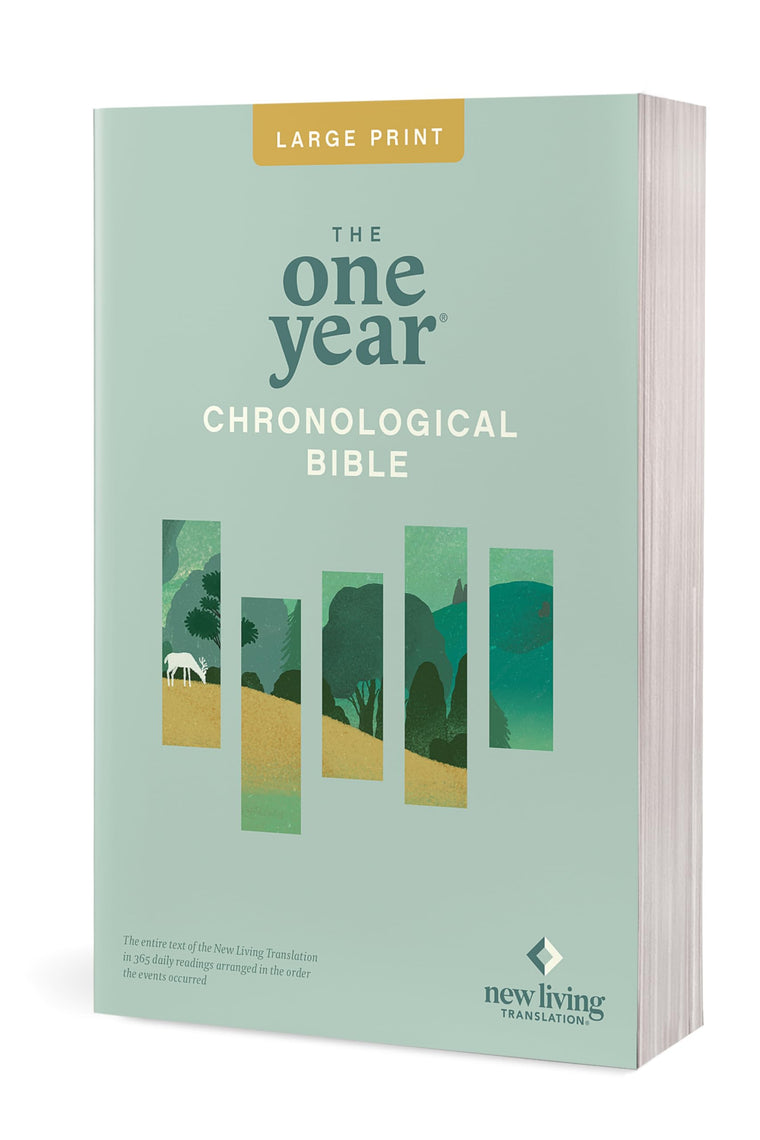 The One Year Chronological Bible NLT, Large Print Thinline Edition (Softcover) (New Living Translation) — back cover