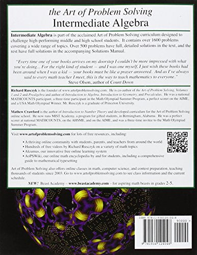 Intermediate Algebra: Art of Problem Solving