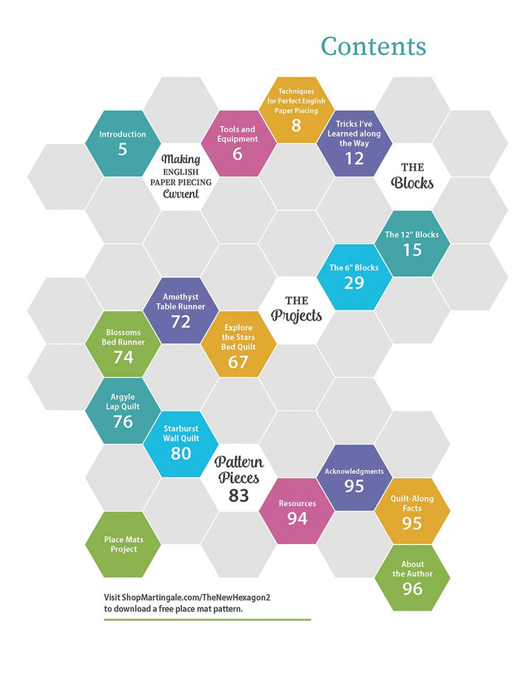 The New Hexagon 2: 52 More Blocks to English Paper Piece — back cover