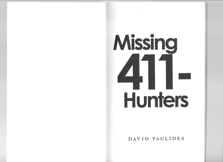 Missing 411- Hunters (Volume 1) — back cover