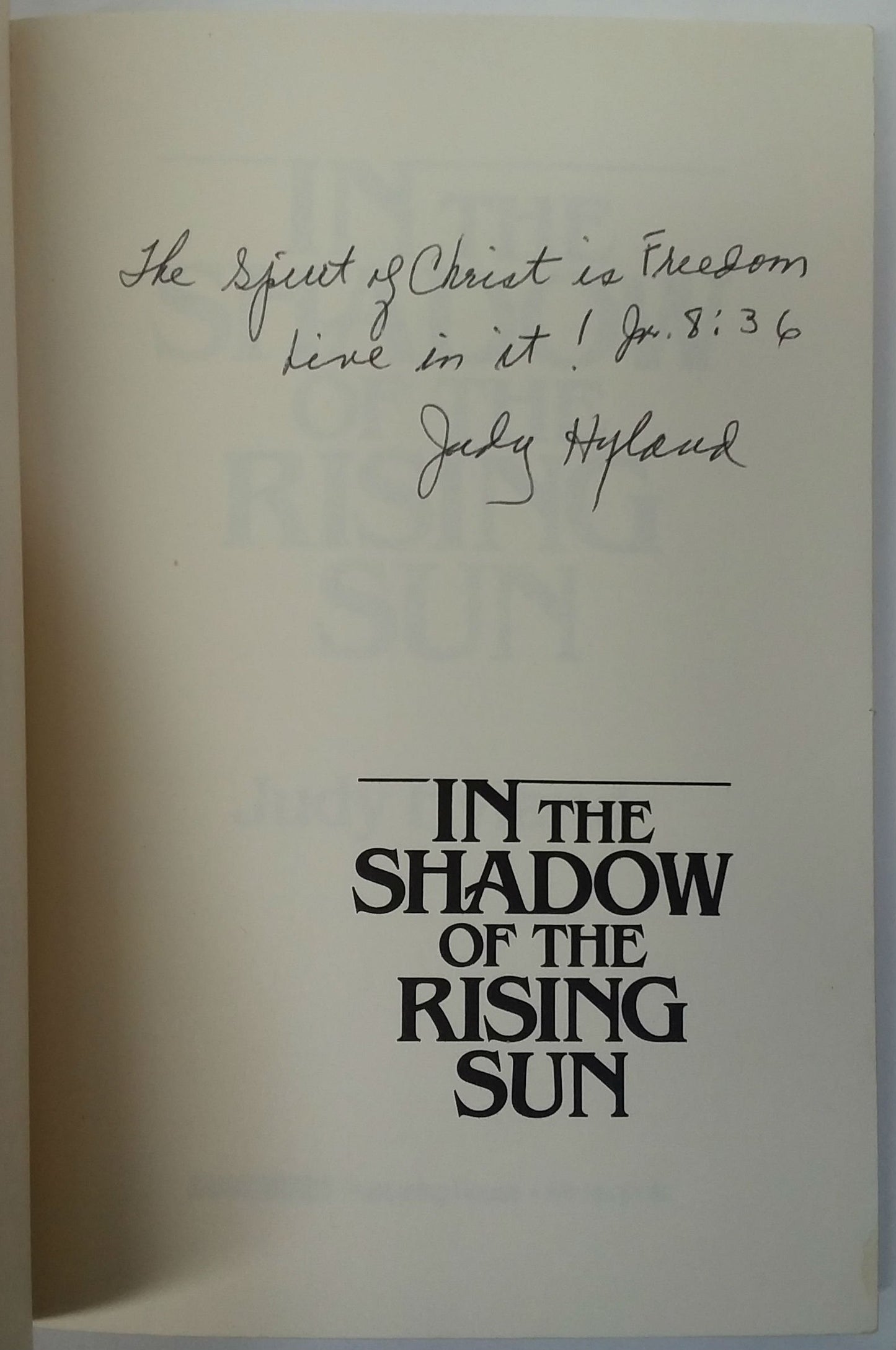 In the shadow of the rising sun