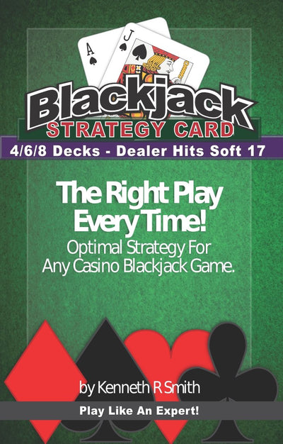 Blackjack Basic Strategy Chart: 4/6/8 Decks, Dealer Hits Soft 17