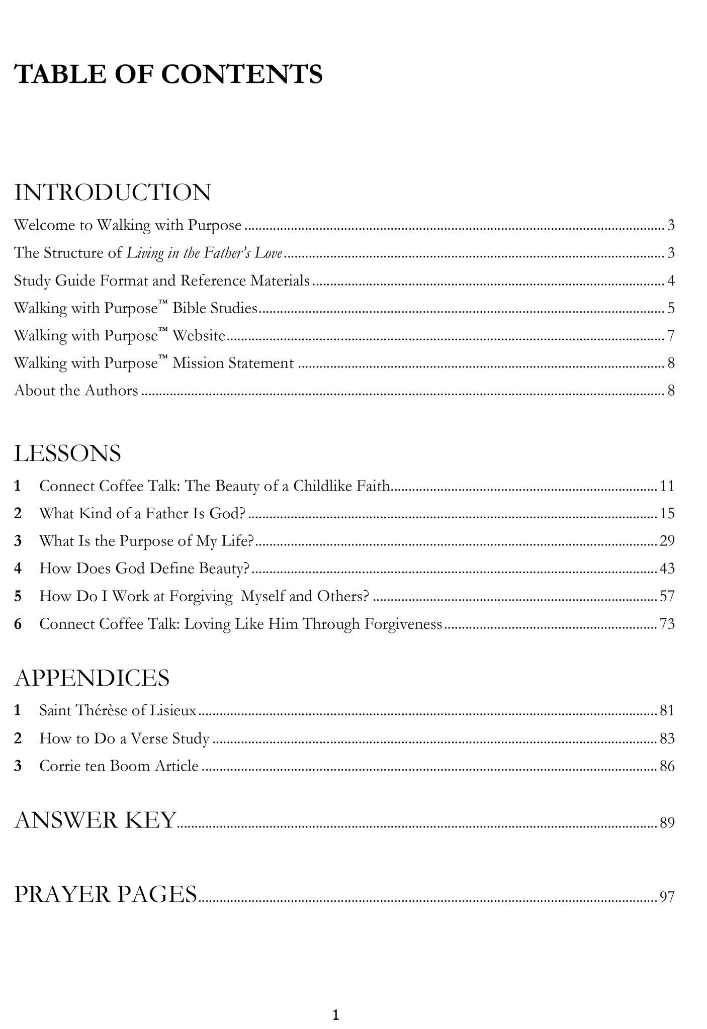 Catholic Women's Bible Study, Living In the Father's Love: A Study of God the Father from Walking with Purpose