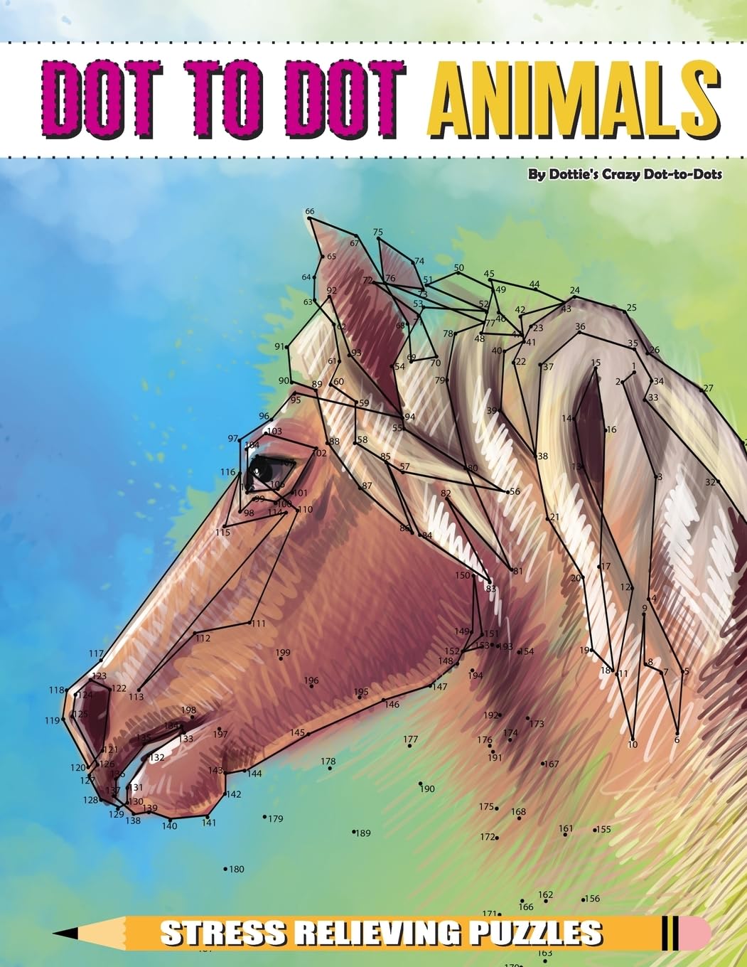 Dot to Dot Animals Stress Relieving Puzzles (Dot to Dot Books For Adults) (Volume 5)