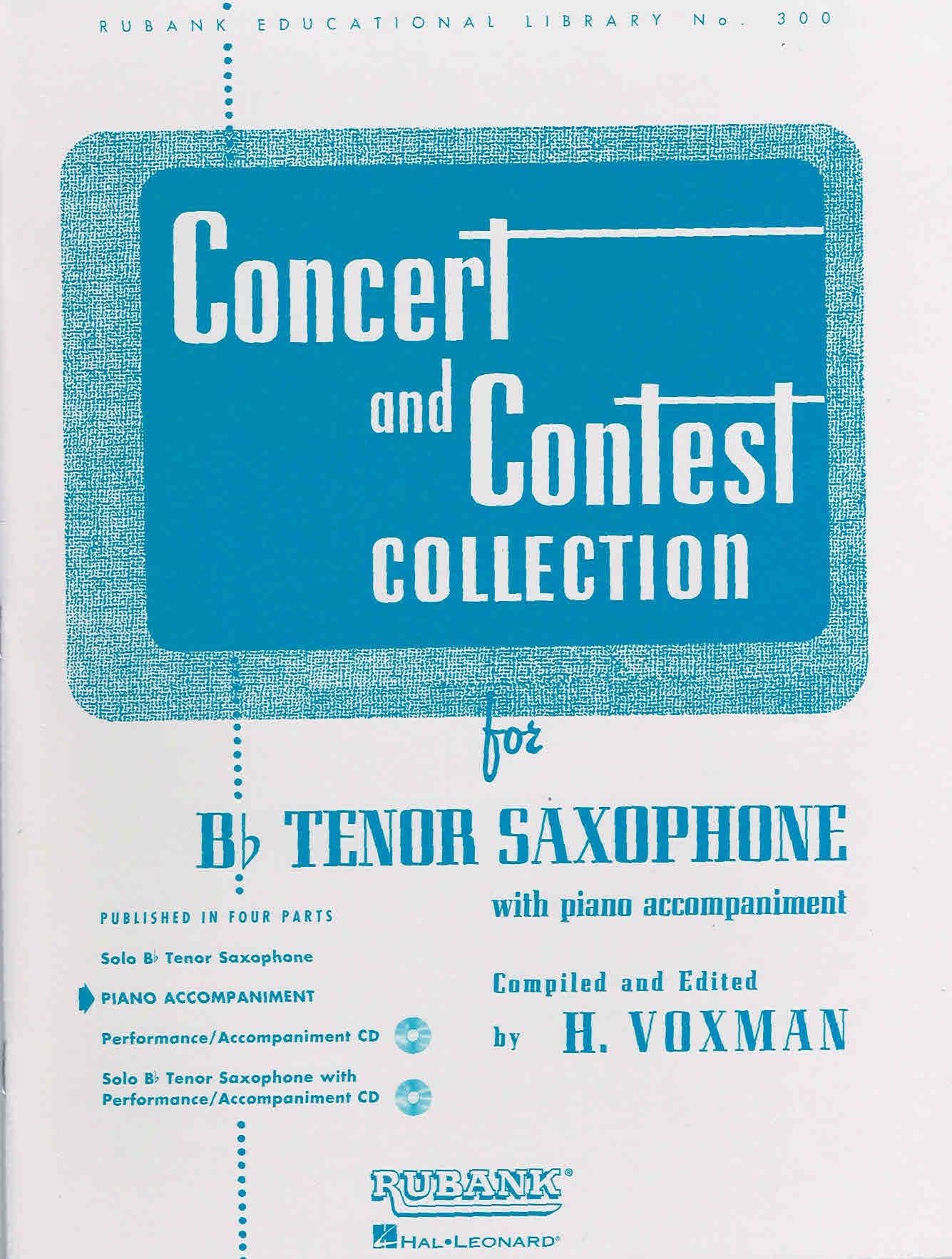 Concert and Contest Collection for Bb Tenor Saxophone: Piano Accompaniment (Rubank Educational Library)