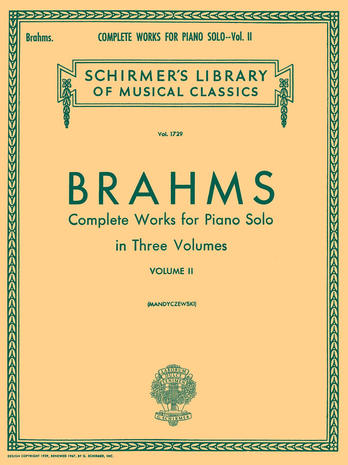 Complete Works for Piano Solo - Volume 2: Schirmer Library of Classics Volume 1729 Piano Solo