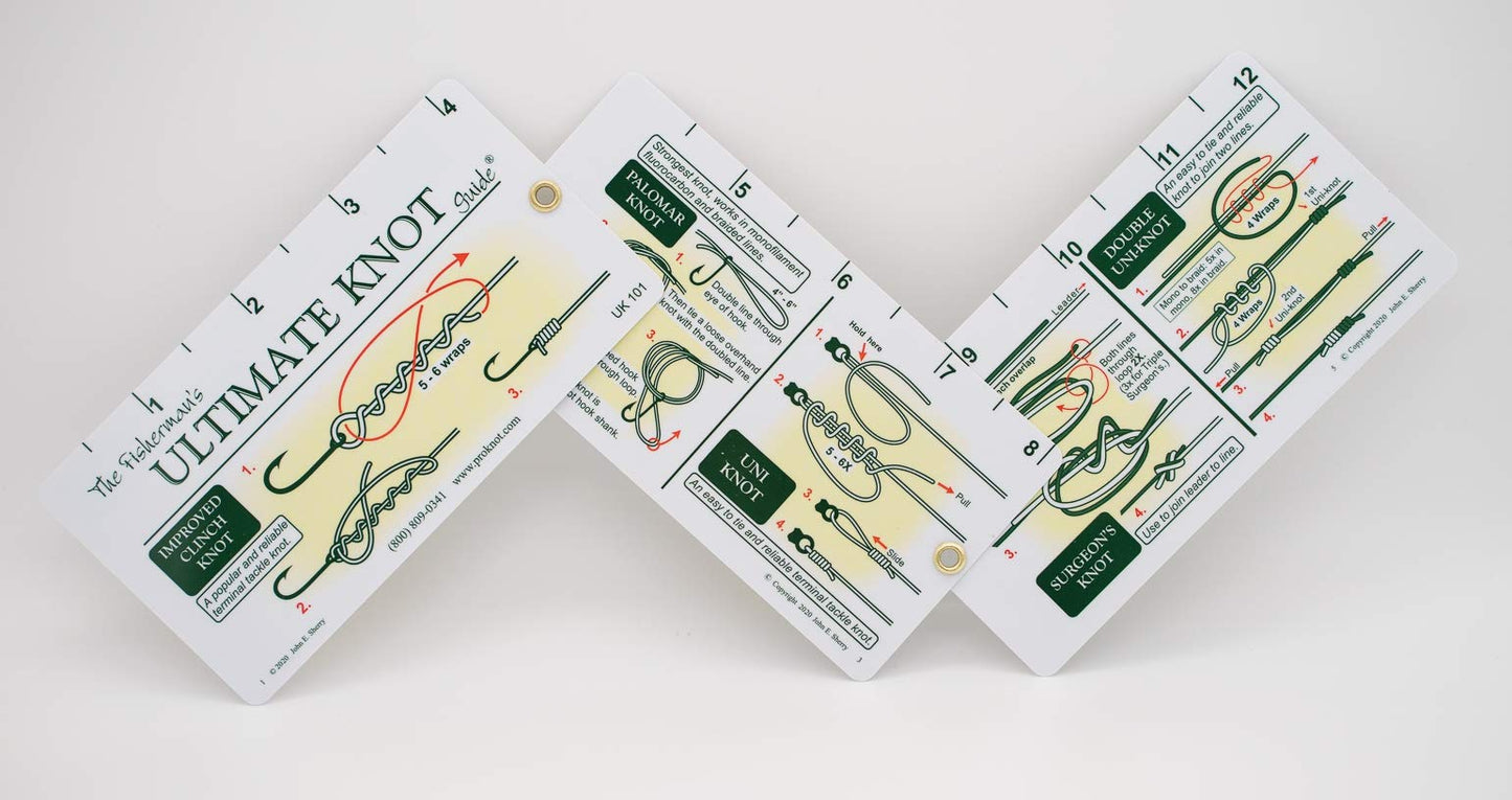 Fisherman's Ultimate Knot Guide Best Fishing Knots on a Waterproof Fold Out Ruler