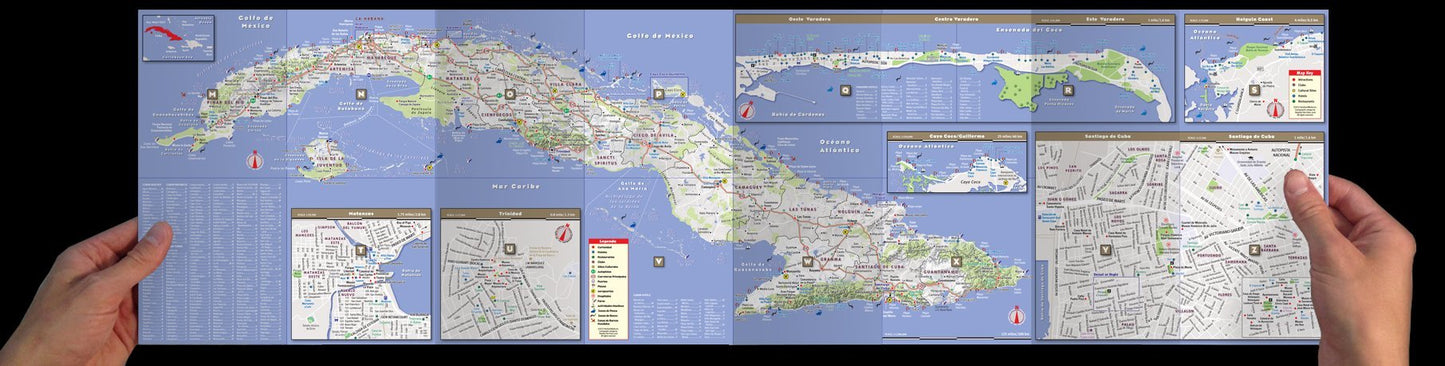 StreetSmart Cuba Map by VanDam (English and Spanish Edition) Laminated Country Driving map with all attractions, hotels, beaches & city details plus ... restauratns, hotels and bars, 2019 Edition