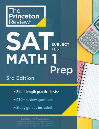 Princeton Review SAT Subject Test Math 1 Prep, 3rd Edition: 3 Practice Tests + Content Review + Strategies & Techniques (College Test Preparation)