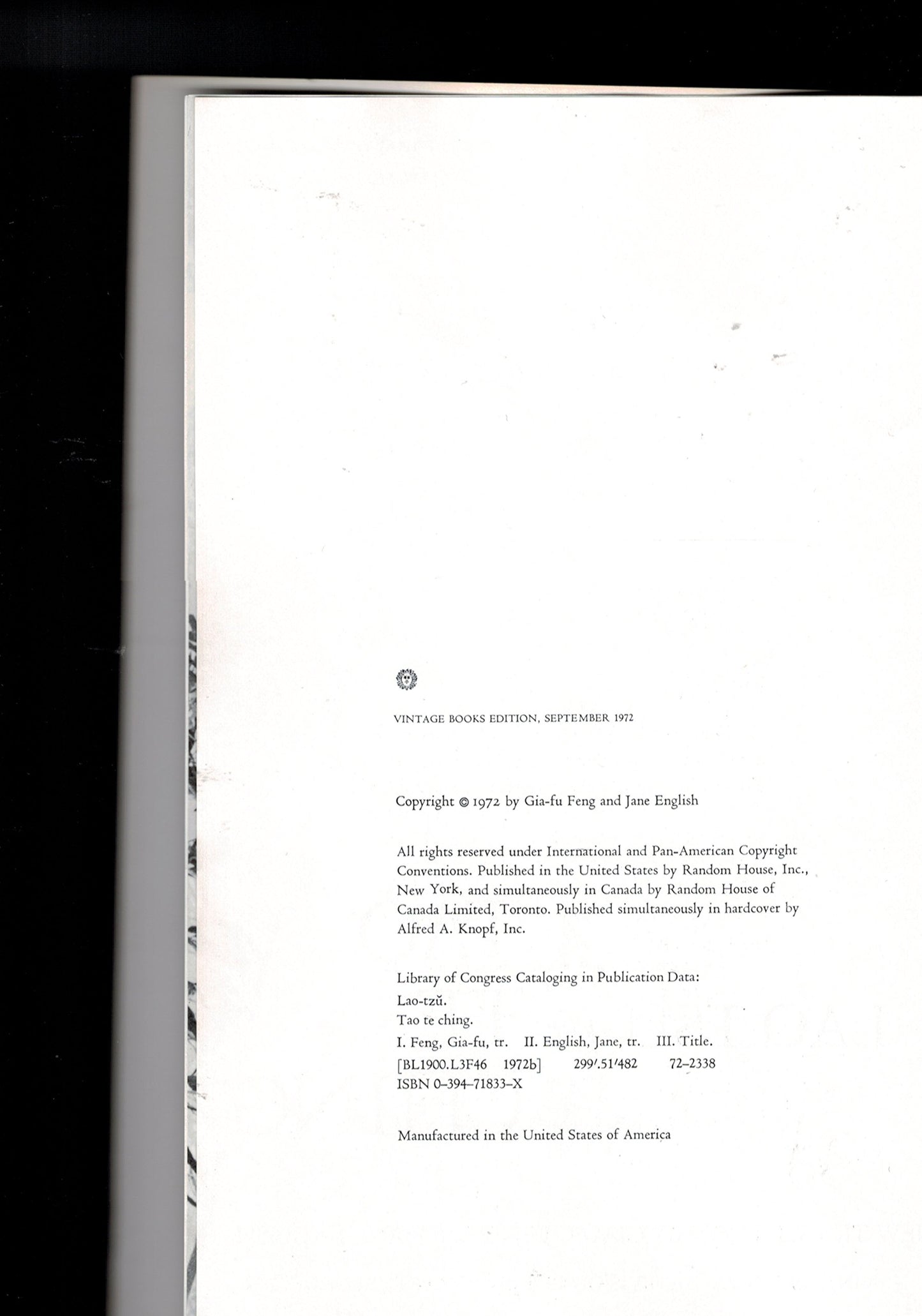 Tao Te Ching by Lao Tsu