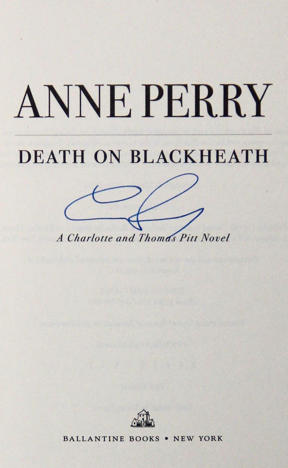 Death on Blackheath: A Charlotte and Thomas Pitt Novel by Pe