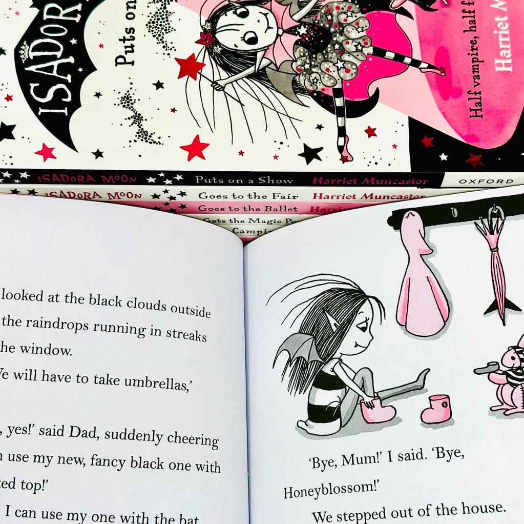 Harriet Muncaster Isadora Moon Series 7 Books Collection Set (Isadora Moon Goes Camping, Isadora Moon Has a Birthday, Isadora Moon Goes on a School Trip, Isadora Moon Gets in Trouble, Isadora Moon Goe