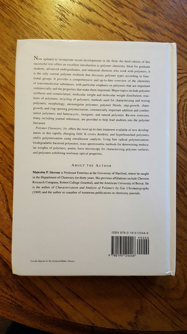 Polymer Chemistry: An Introduction by Stevens, Malcolm P.