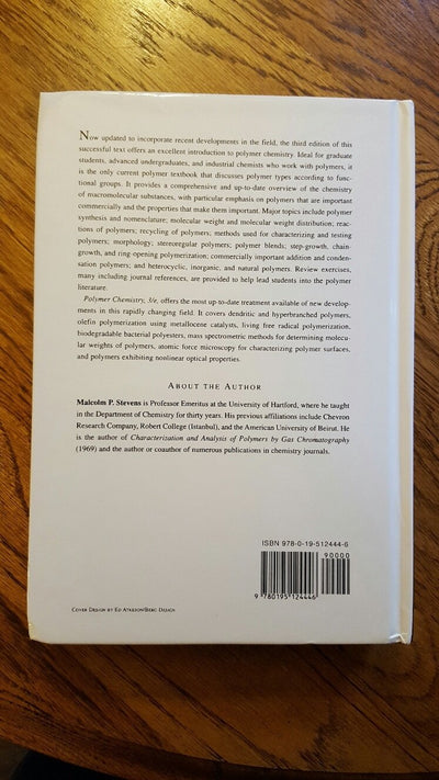 Polymer Chemistry: An Introduction by Stevens, Malcolm P.