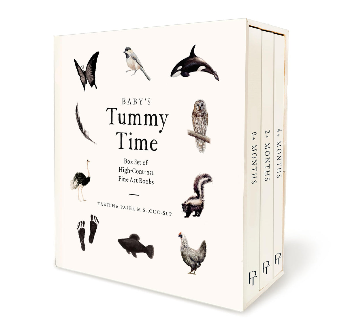 Baby's Tummy Time Book Box Set: A 3-Book Box Set of High-Contrast Art for Visual Stimulation at Tummy Time (Tabitha Paige Children's Book Series)