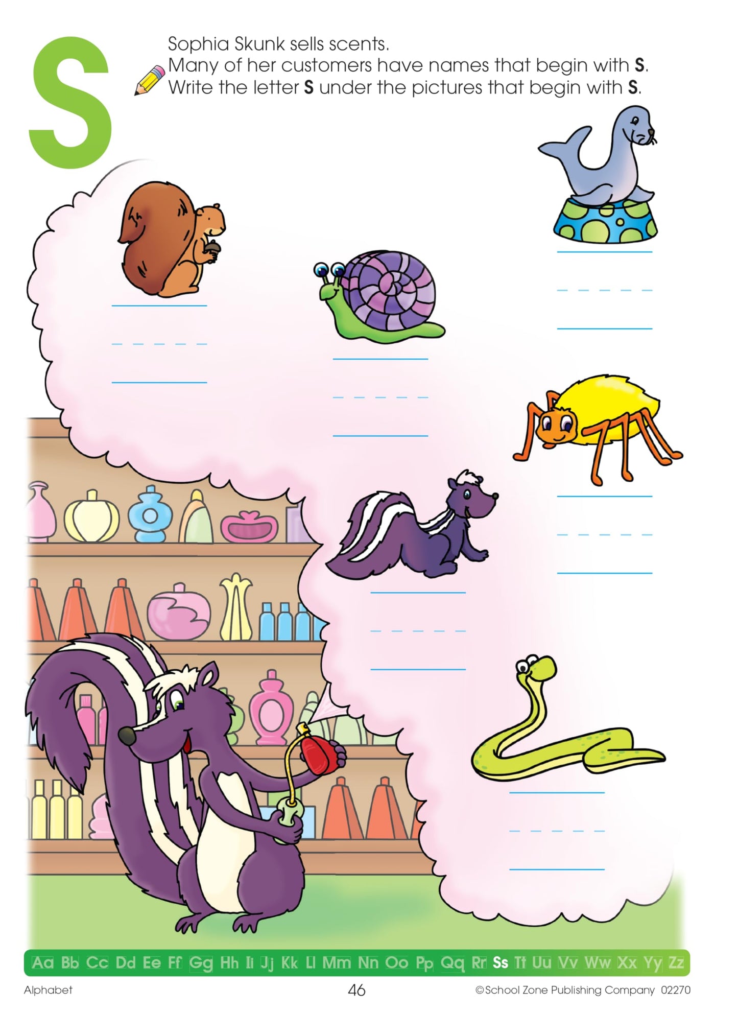 School Zone Alphabet Workbook: 64 Pages, Pre-K, Preschool, ABC's, Letters, Tracing, Alphabetical Order, Ages 3 to 5 (Get Ready! Book Series)