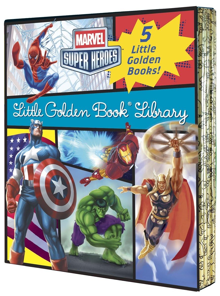 Marvel Super Heroes Little Golden Book Library: 5-Book Boxed