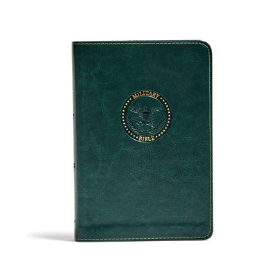 CSB Military Bible, Green LeatherTouch, Red Letter, Presentation Page, Articles, Study Helps, Prayers, Full-Color Maps, Easy-to-Read Bible Serif Type