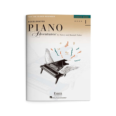 Accelerated Piano Adventures: Lesson Book 1 Older Beginner Piano Method Book Sheet Music Songbook to Learn Grand Staff Notes and Rhythms Faber Piano Method Music Book