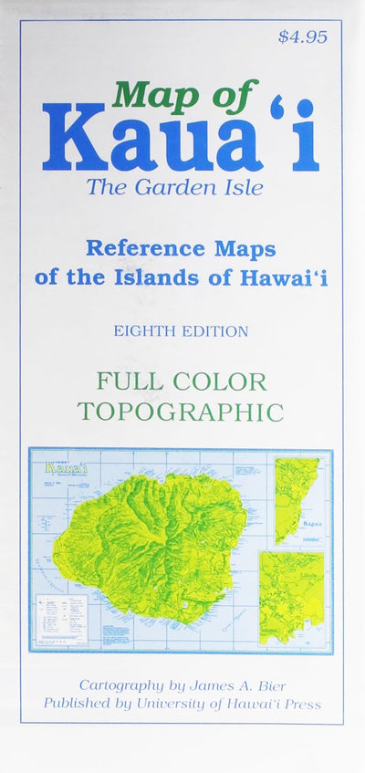 Map of Kauai: The Garden Isle (Reference Maps of the Islands of Hawaii)