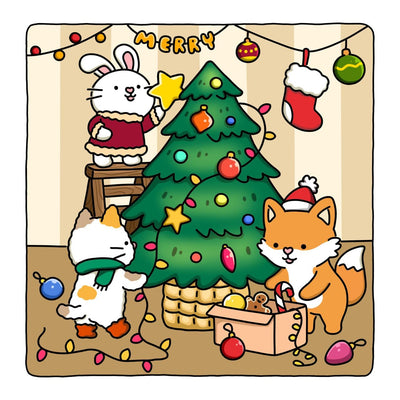Fuzzy Hygge: Christmas Vibes Coloring Book for Adults & Teens Featuring Cozy Festive Holiday Winter Scenes with Adorable Animals Characters (Fuzzy Friends Coloring)