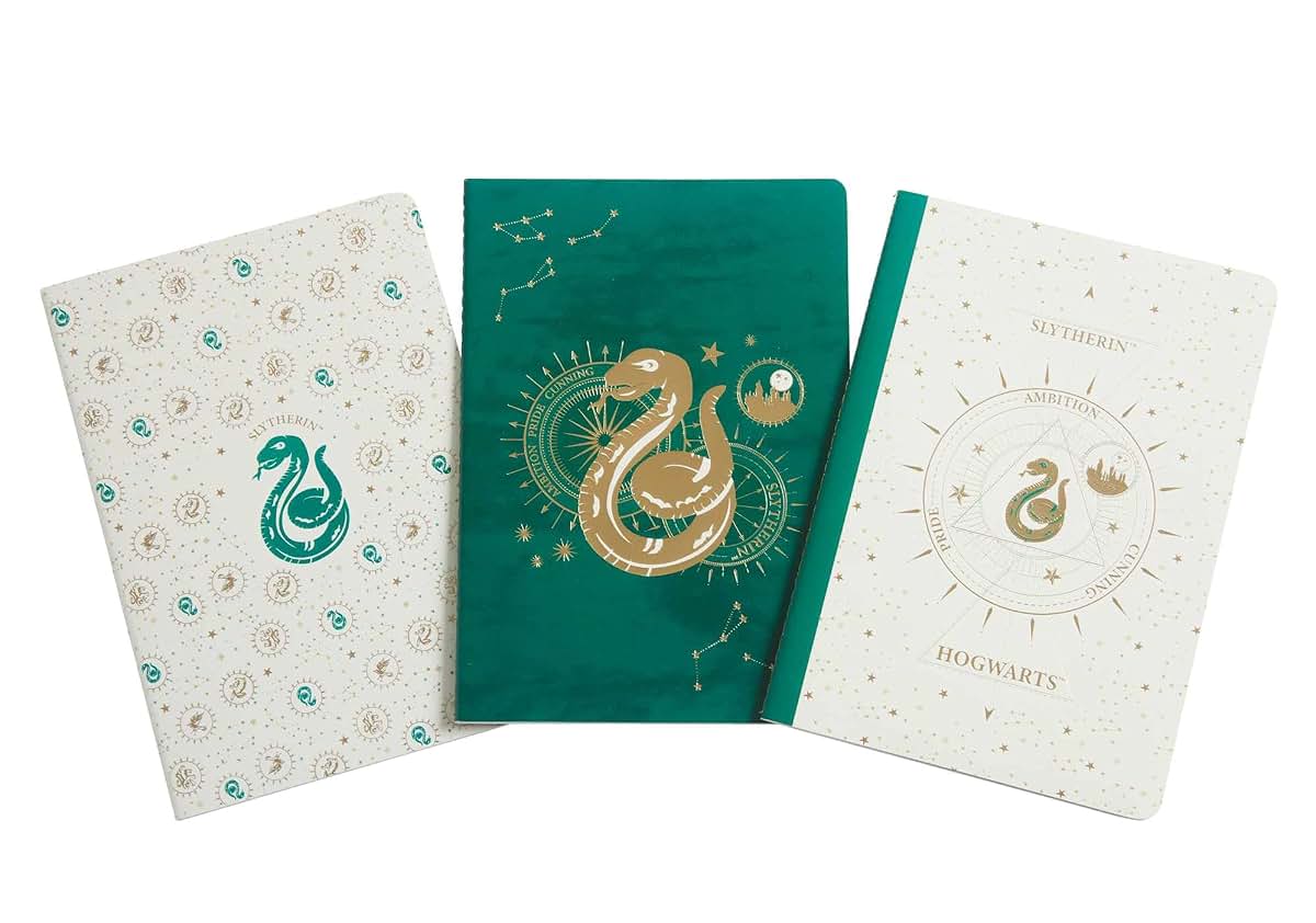 Harry Potter: Slytherin Constellation Sewn Notebook Collection (Set of 3) (Harry Potter: Constellation)