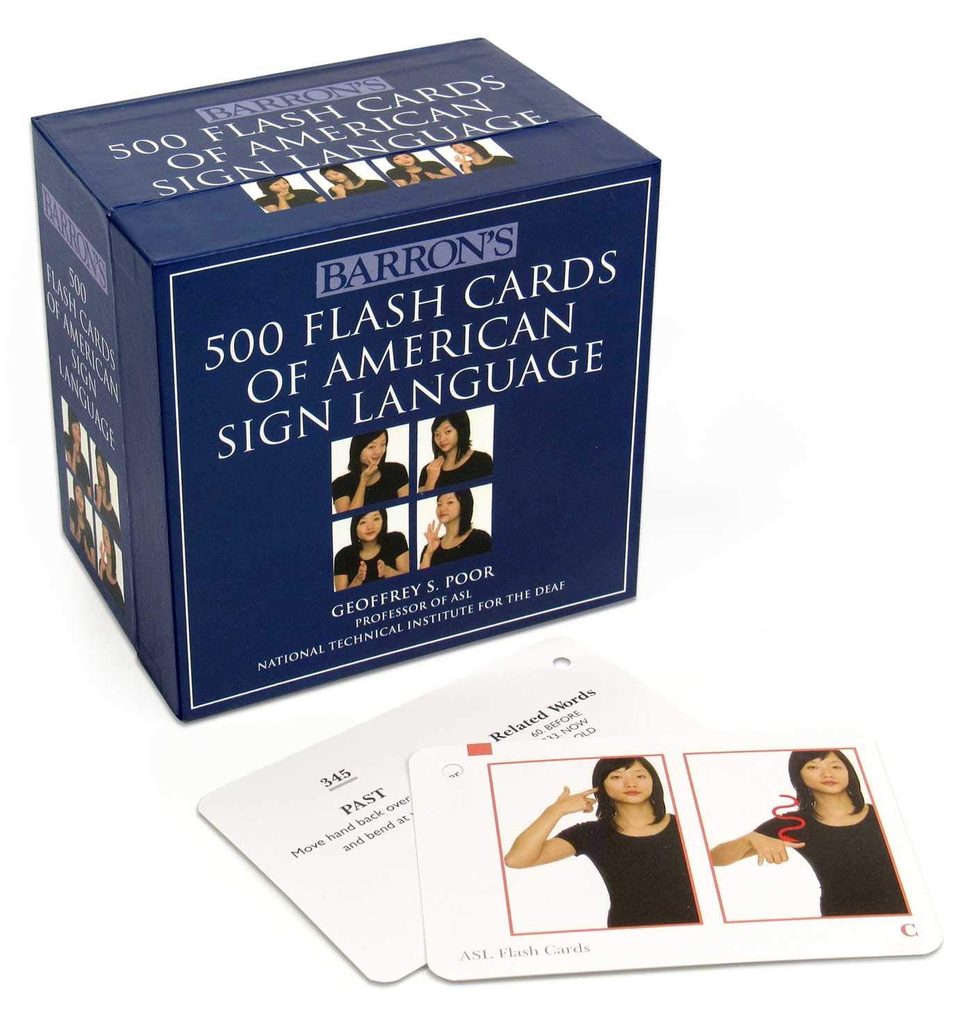 500 Flash Cards of American Sign Language by Poor, Geoffrey