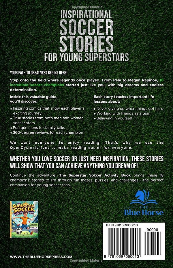 Inspirational Soccer Stories for Young Superstars: The Courage and Determination of 18 Soccer Champions, Empowering Young Sports Fans to Build Their Inner Strength