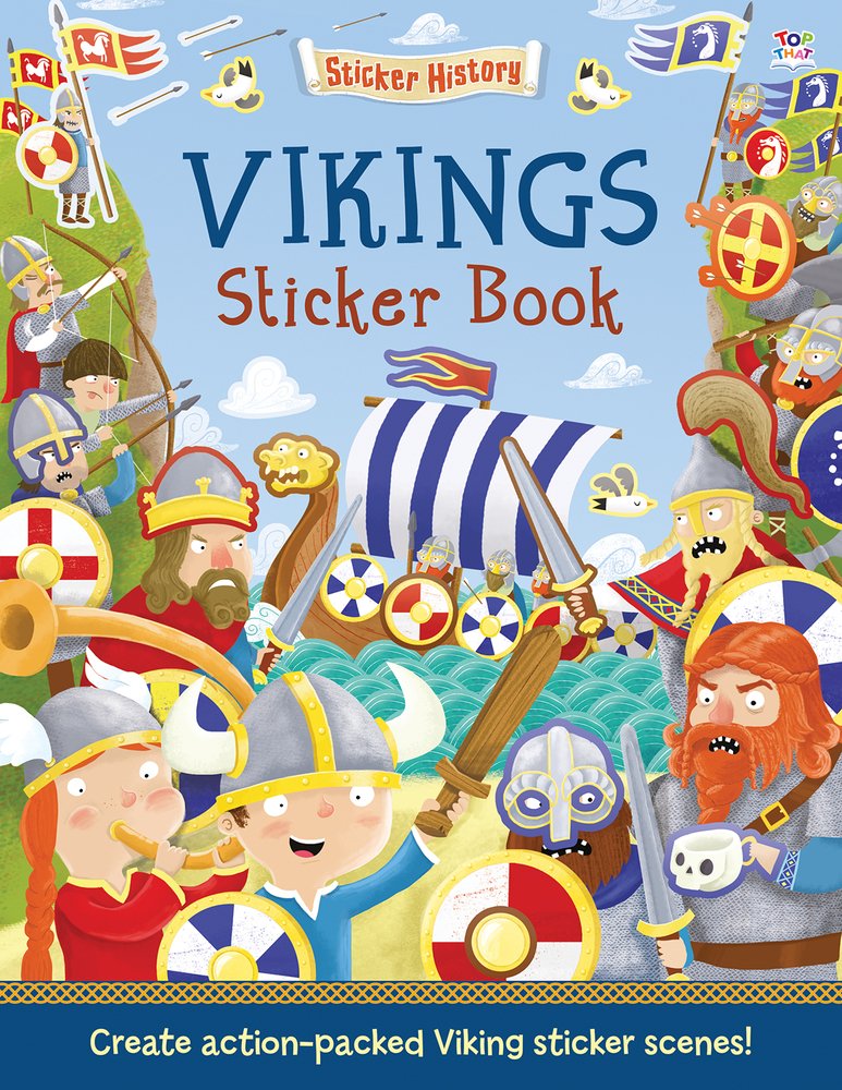 Vikings Sticker Book: Create action-packed Viking sticker sc