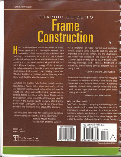 Graphic Guide to Frame Construction: Details for Builders and Designers