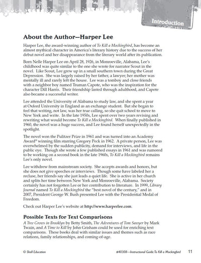 To Kill a Mockingbird: An Instructional Guide for Literature - Novel Study Guide for 6th-12th Grade Literature with Close Reading and Writing Activities (Great Works Classroom Resource)