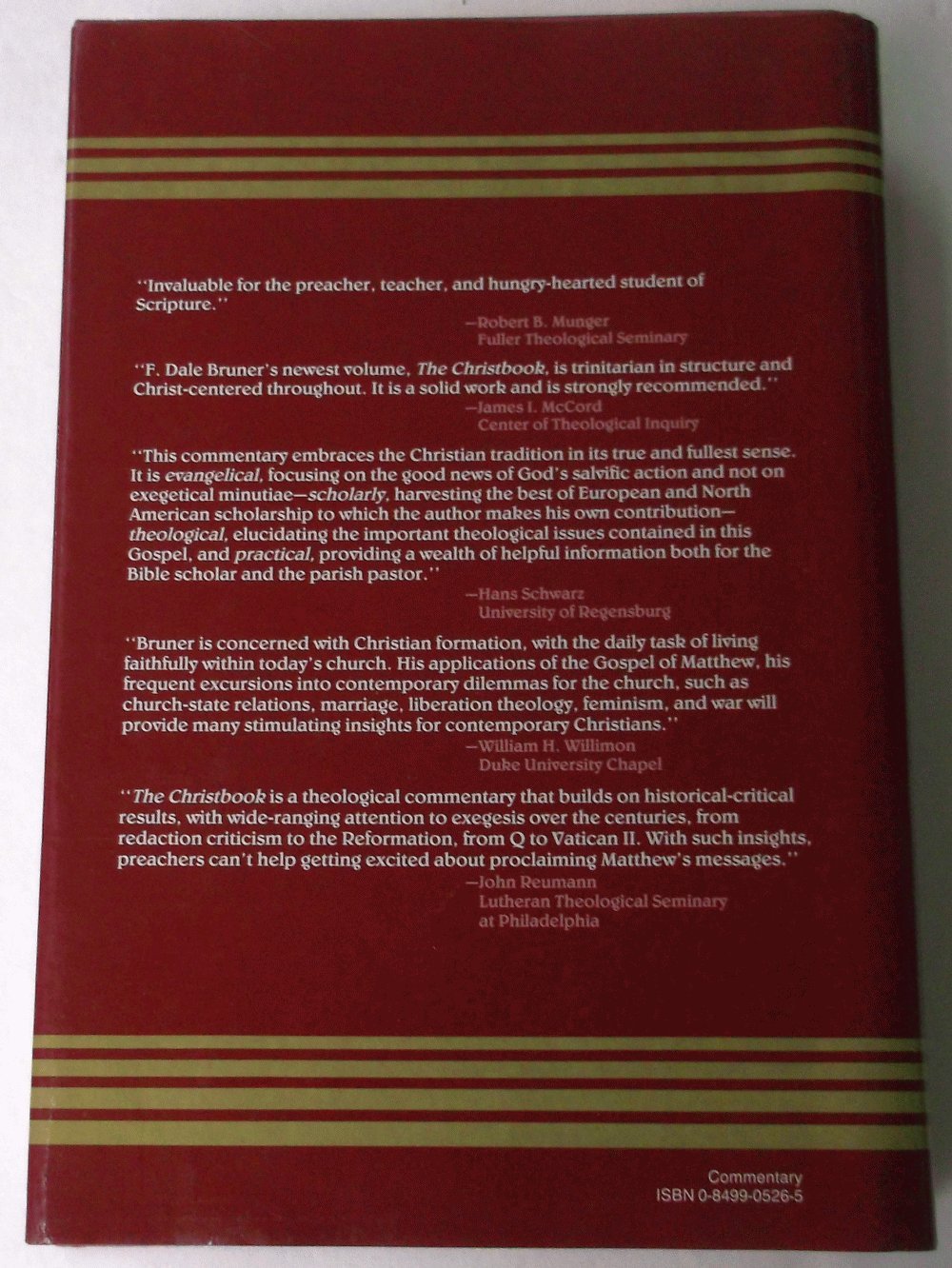 The Christbook: A Historical/Theological Commentary : Matthew 1-12