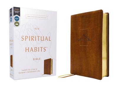 NIV, Spiritual Habits Bible, Leathersoft, Tan, Red Letter, Comfort Print: Learn to Live a Gospel-Centered Life