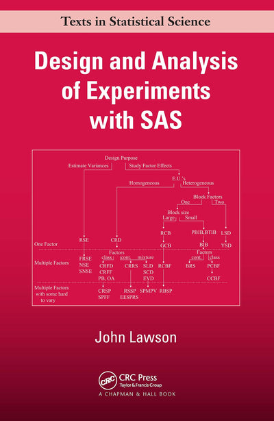 Design and Analysis of Experiments with SAS (Chapman & Hall/CRC Texts in Statistical Science)
