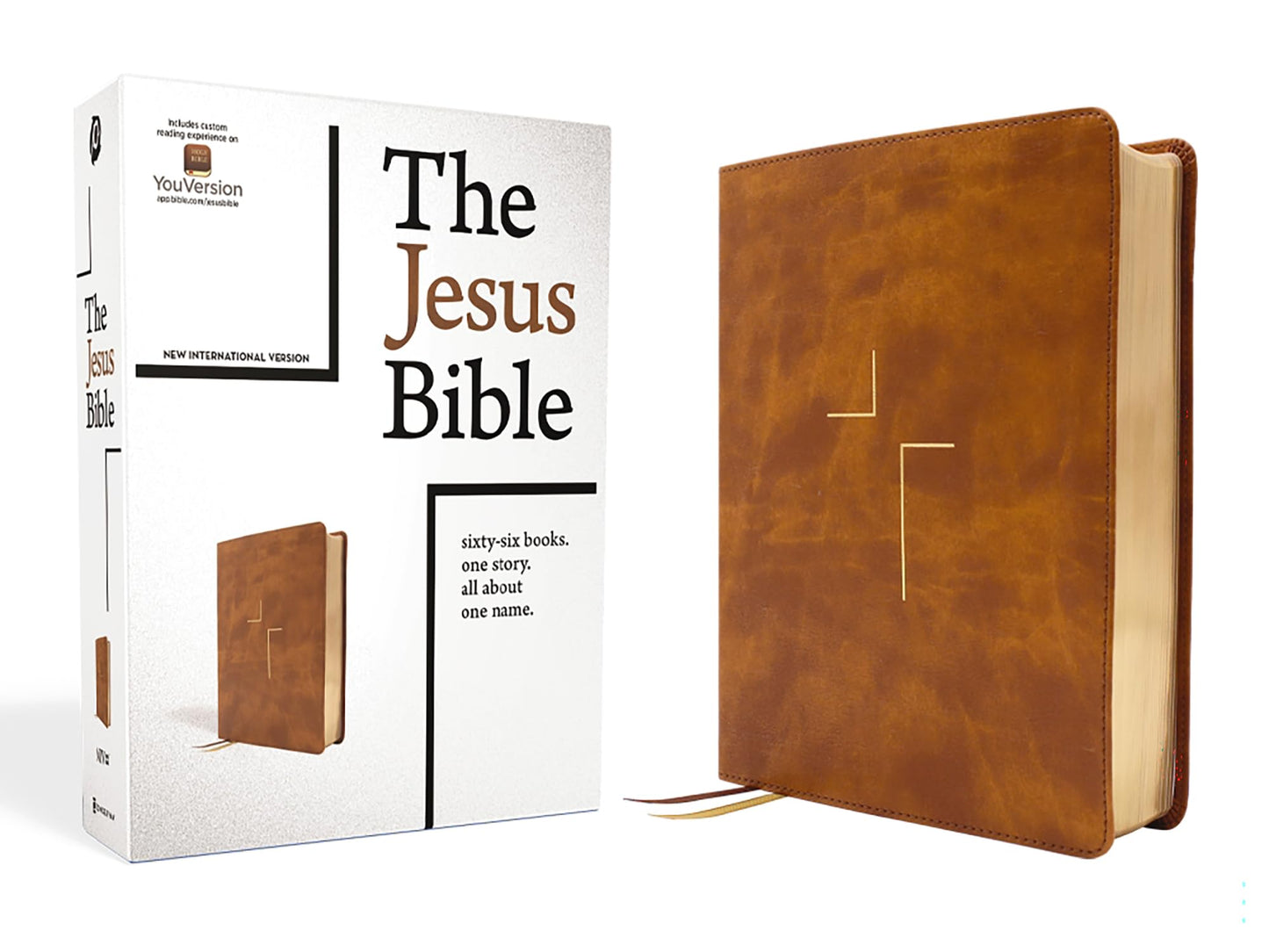 The Jesus Bible, NIV Edition, Leathersoft, Tan, Comfort Print