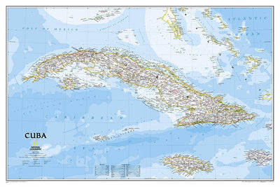 National Geographic Cuba Wall Map - Classic (Poster Size: 36 x 24 in) (National Geographic Reference Map)