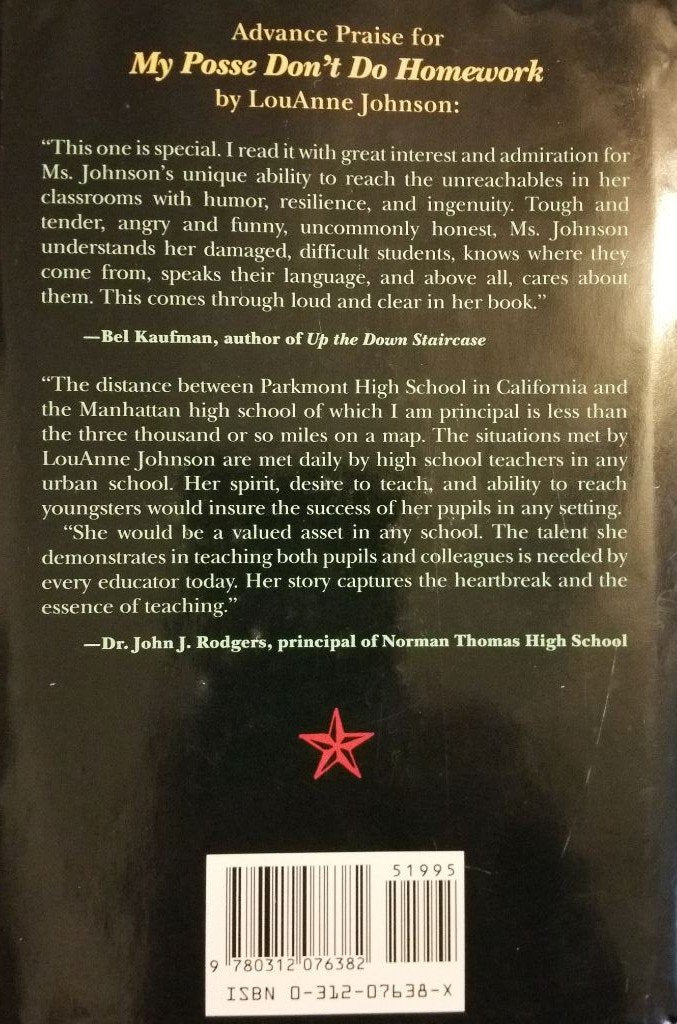 My Posse Don't Do Homework — back cover