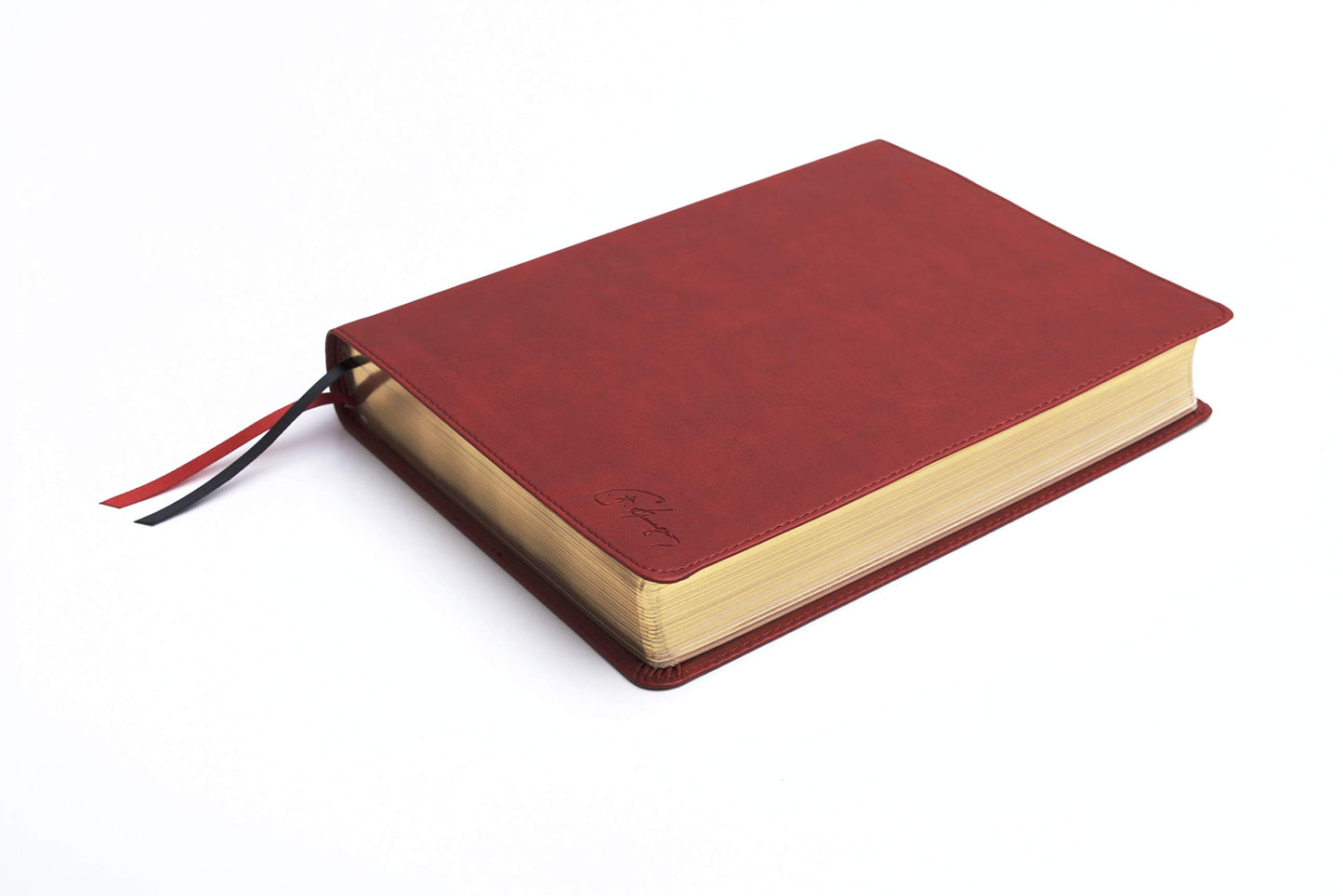 KJV Spurgeon Study Bible, Crimson LeatherTouch, Black Letter, Pure Cambridge Text, Study Notes and Commentary, Quotes, Sermons Outlines, Easy-to-Read Bible MCM Type