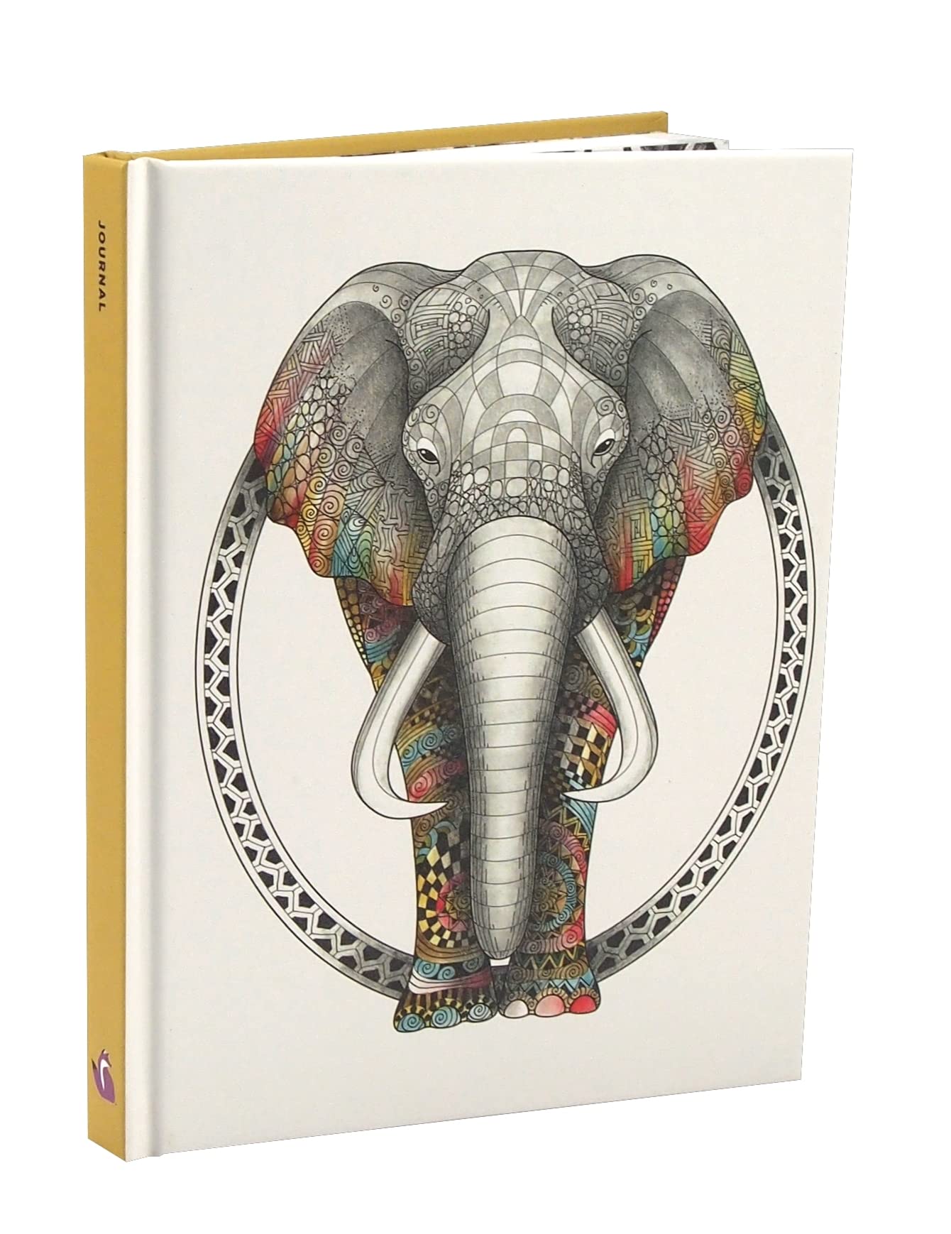 TangleEasy Lined Journal Elephant (Quiet Fox Designs) Hyper-Detailed, Exquisitely Rendered Animal Illustrations by Ben Kwok (BioWorkZ); Lined Pages with Plenty of Writing Space to Document Your World