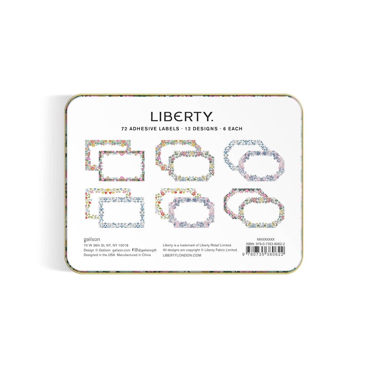 Liberty Tin of Labels