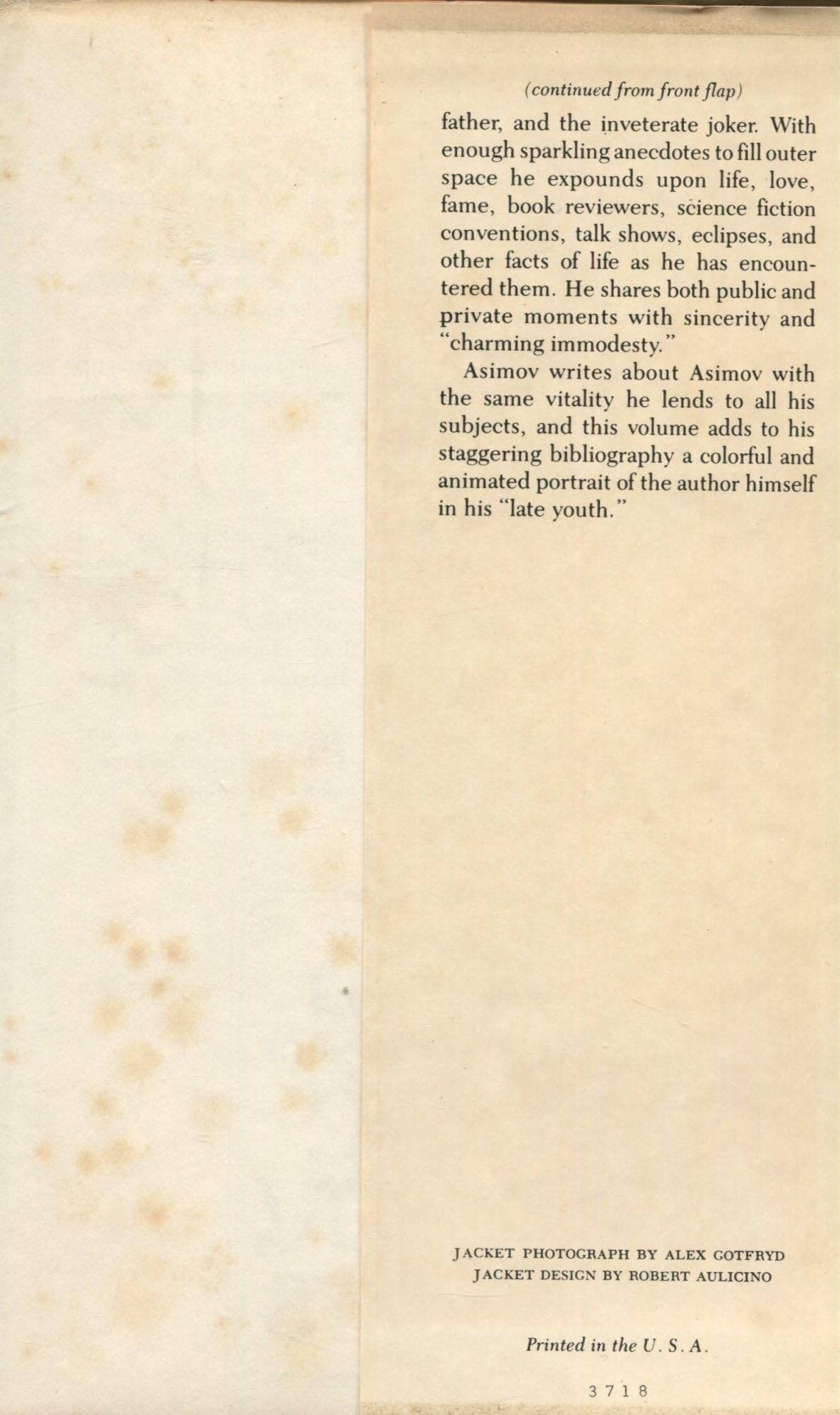 In Joy Still Felt: The Autobiography of Isaac Asimov 1954-19