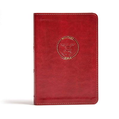 CSB Military Bible, Burgundy LeatherTouch, Red Letter, Presentation Page, Articles, Study Helps, Prayers, Full-Color Maps, Easy-to-Read Bible Serif Type