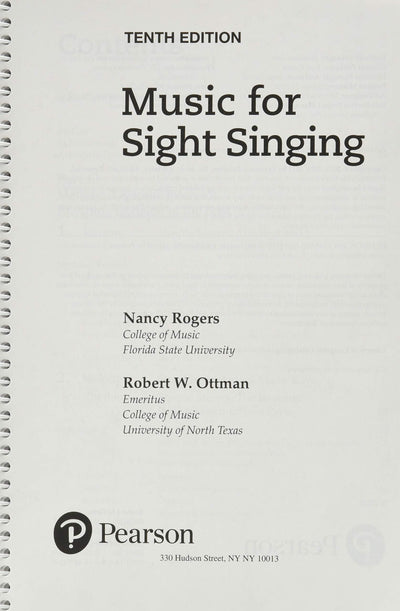 Music for Sight Singing (What's New in Music)