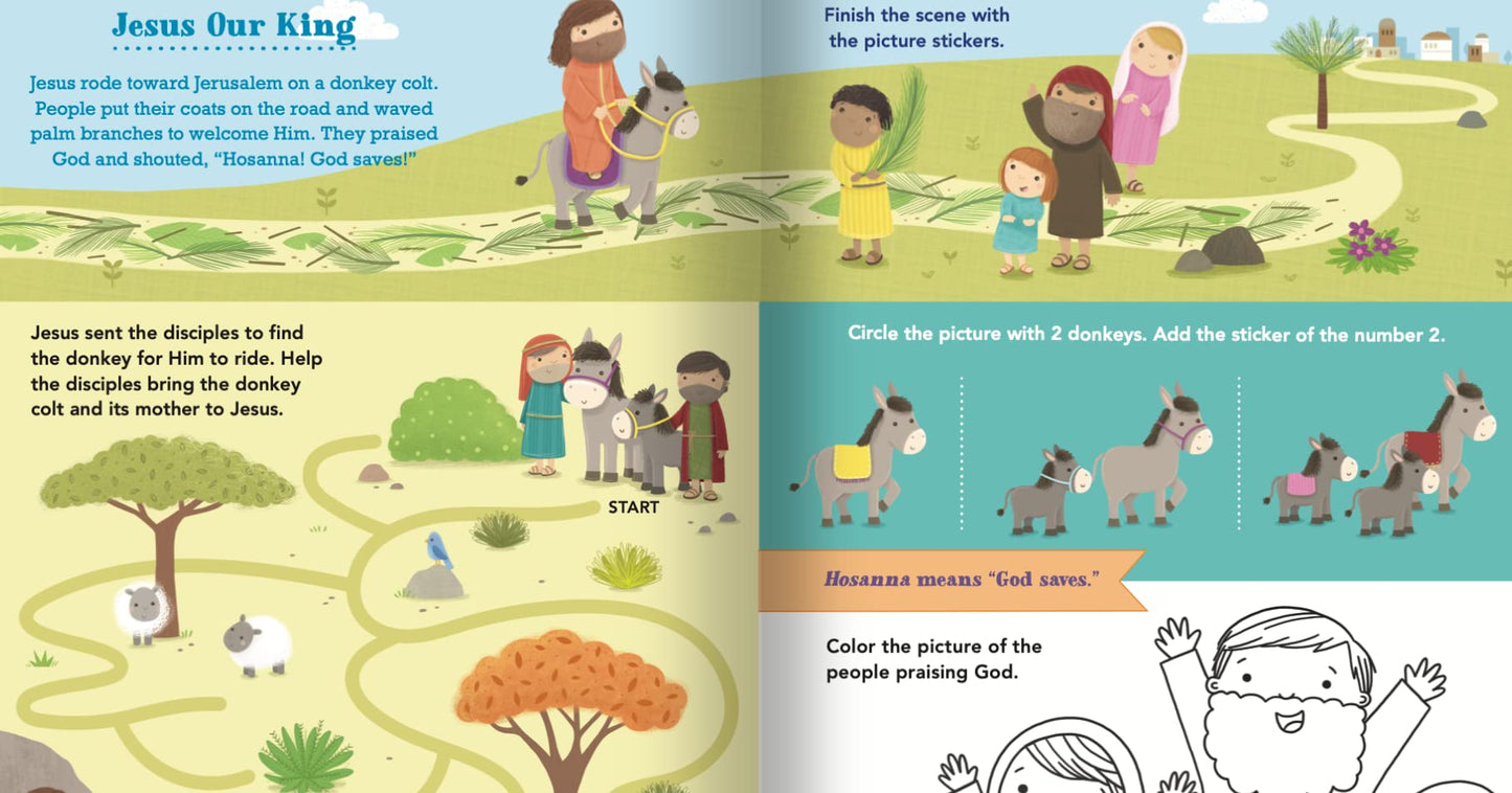 Say and Pray Bible Easter Sticker and Activity Book