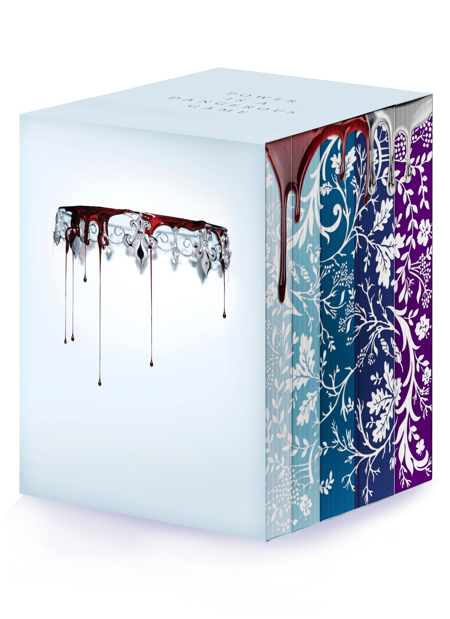 Red Queen 10th Anniversary Deluxe 5-book Box Set with stenciled edges: Red Queen, Glass Sword, King's Cage, War Storm, Broken Throne
