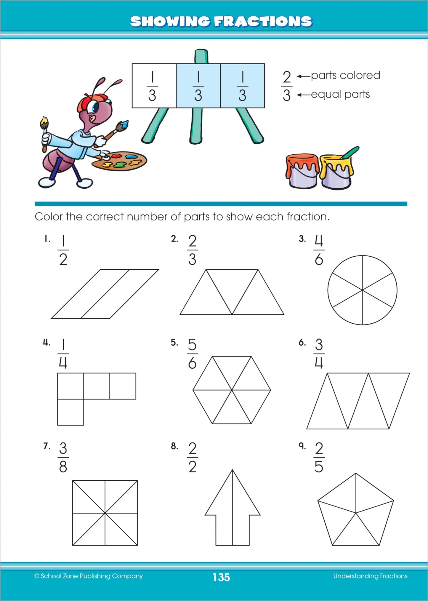 School Zone Big Math 1-2 Workbook: 320 Pages, 1st Grade, 2nd Grade, Elementary Math, Addition, Subtraction, Word Problems, Time, Money, Fractions, Ages 6 to 8