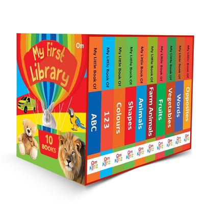 My First Library - Box Set of 10 Board Books for Babies, Toddlers & Kids Early Learning Educational Set to Learn ABC, Numbers, Colors, Shapes, ... Birthdays, Preschool, and Early Readers