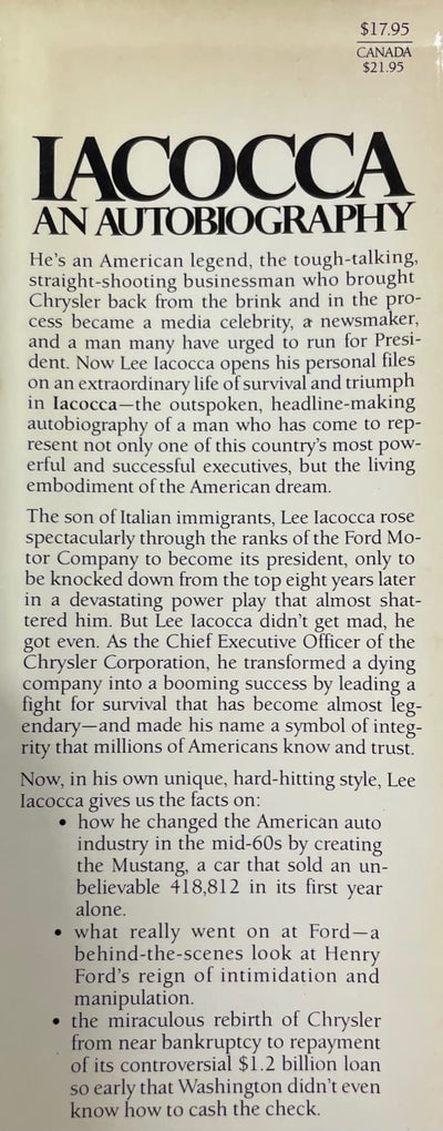 Iacocca * An Autobiography