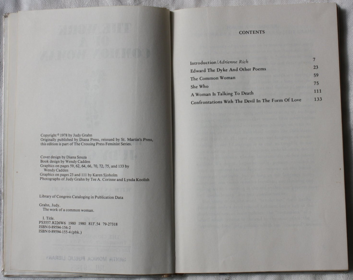 Work of a Common Woman: The Collected Poetry of Judy Grahn 1
