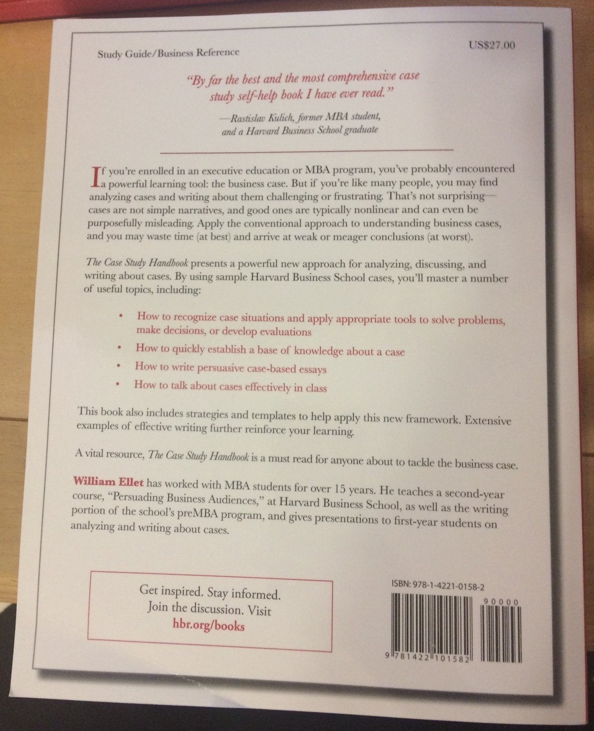The Case Study Handbook: How to Read, Discuss, and Write Persuasively About Cases